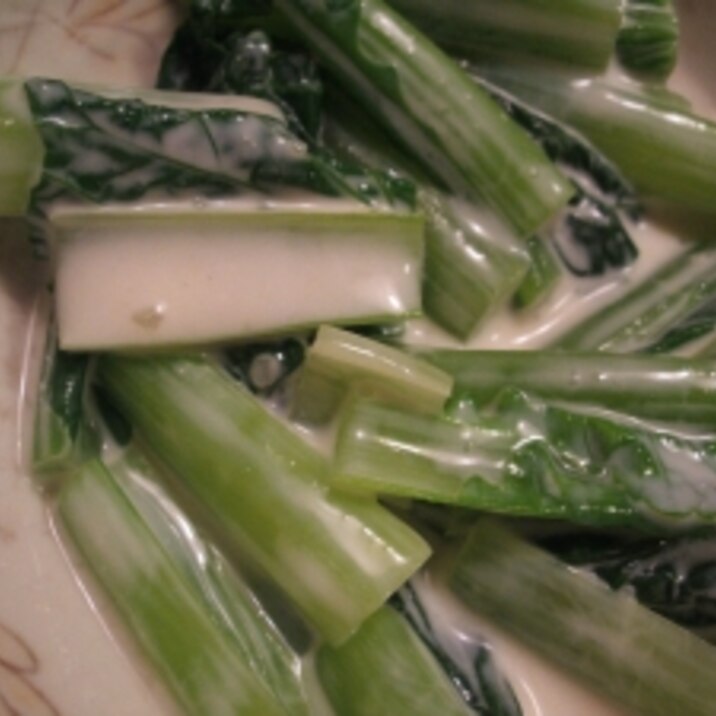 小松菜のニンニクヨーグルト和え レシピ 作り方 By Yantasan 楽天レシピ